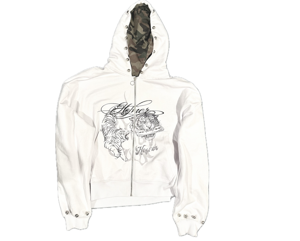 White Tiger Zip Up