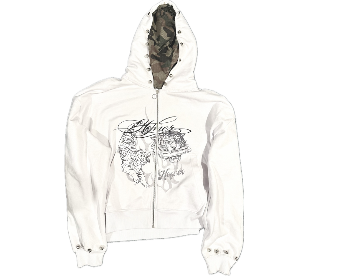 White Tiger Zip Up